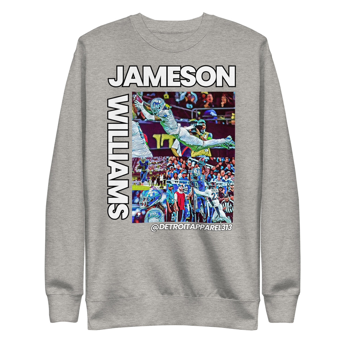 Detroit Lions Jameson Williams - Unisex Premium Sweatshirt