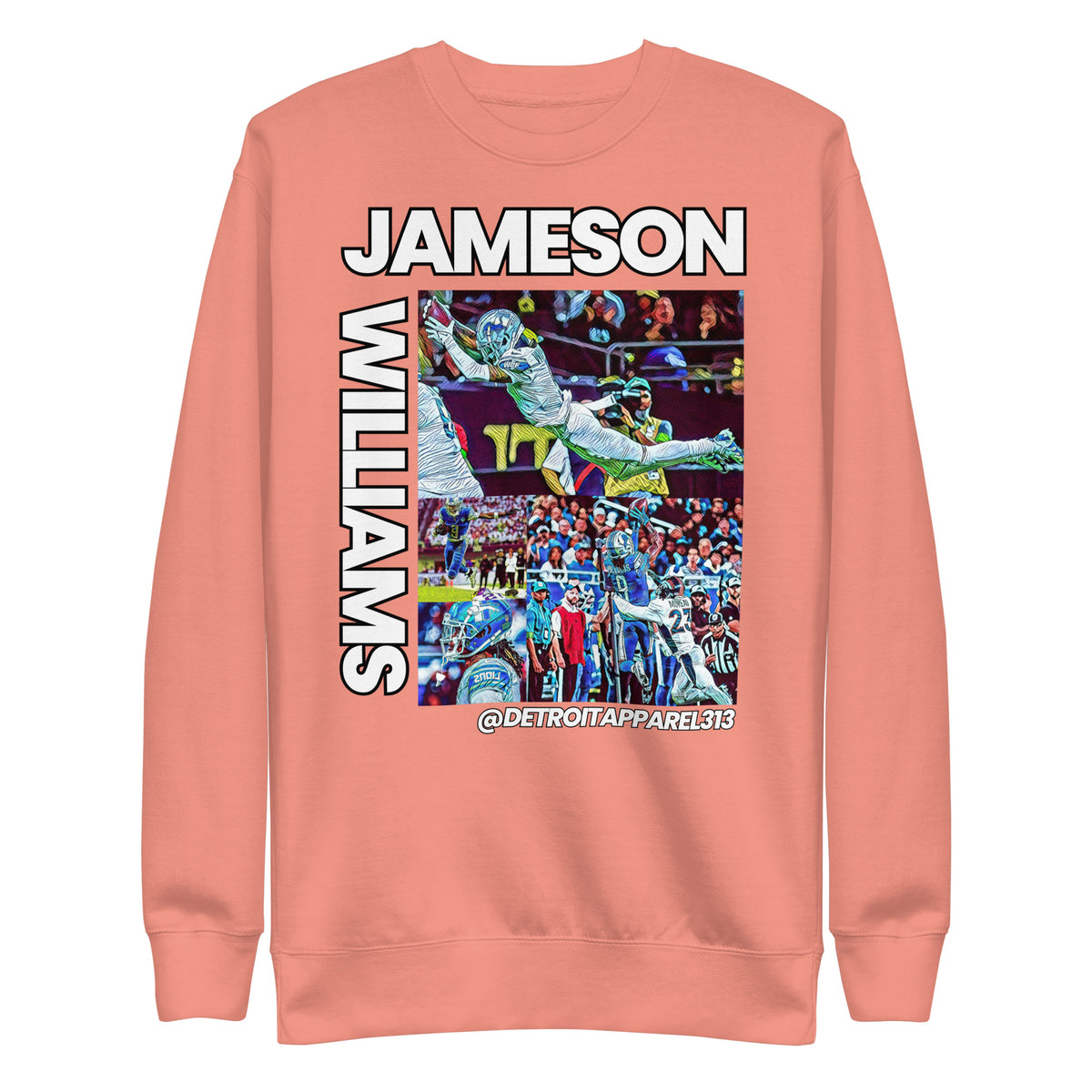 Detroit Lions Jameson Williams - Unisex Premium Sweatshirt