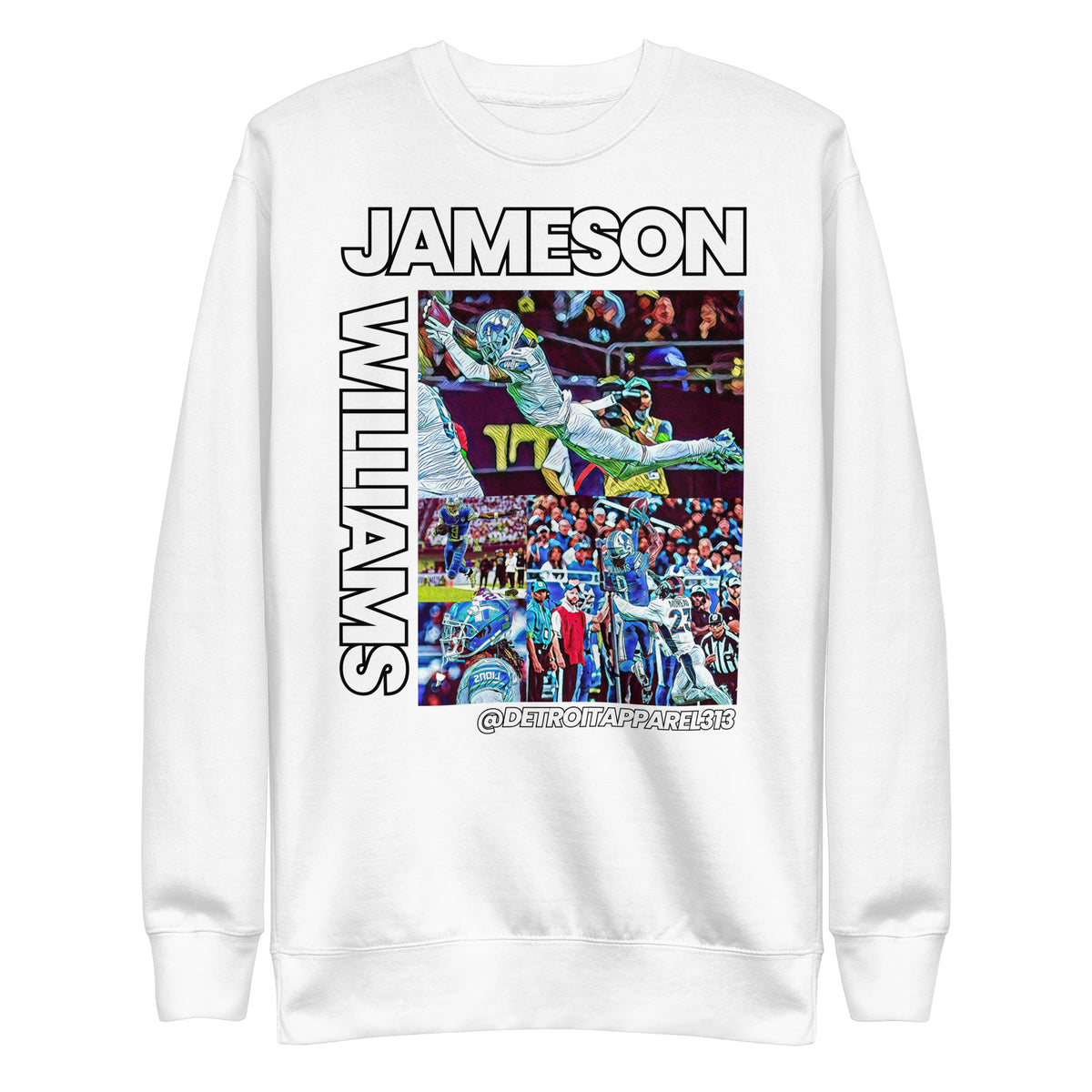Detroit Lions Jameson Williams - Unisex Premium Sweatshirt