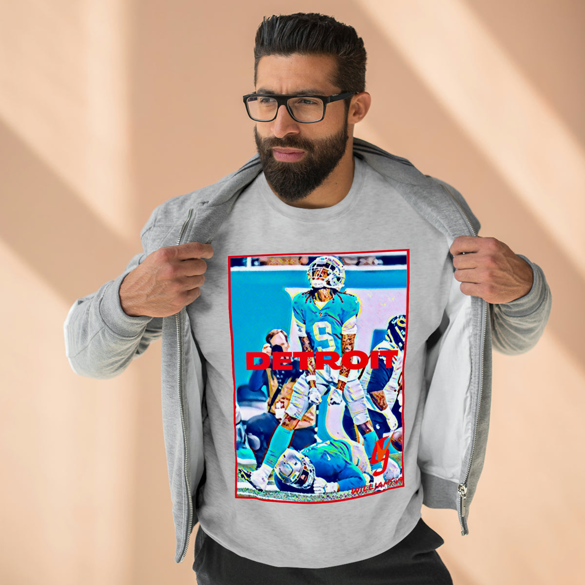 Jameson Williams V9 - Unisex Premium Sweatshirt