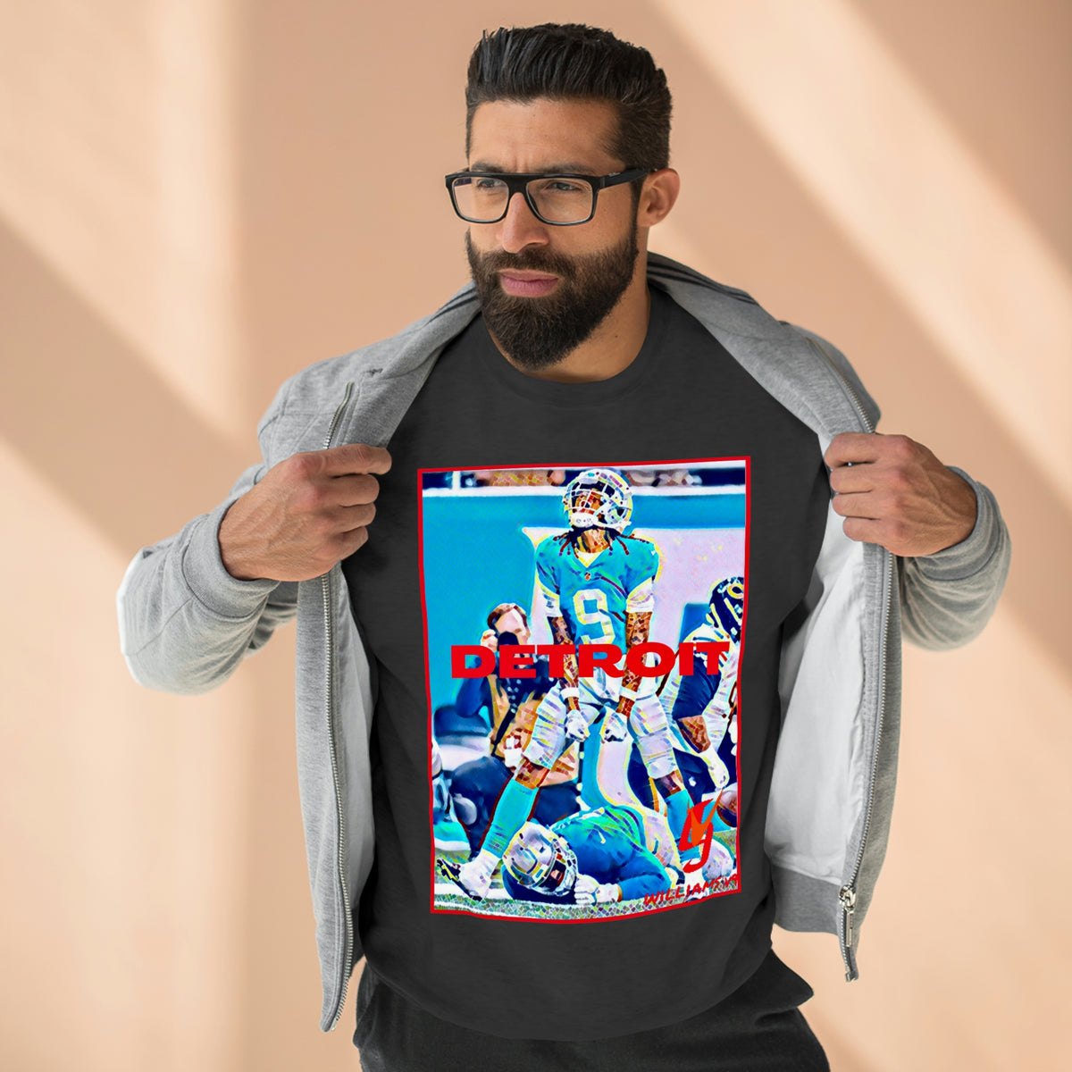 Jameson Williams V9 - Unisex Premium Sweatshirt