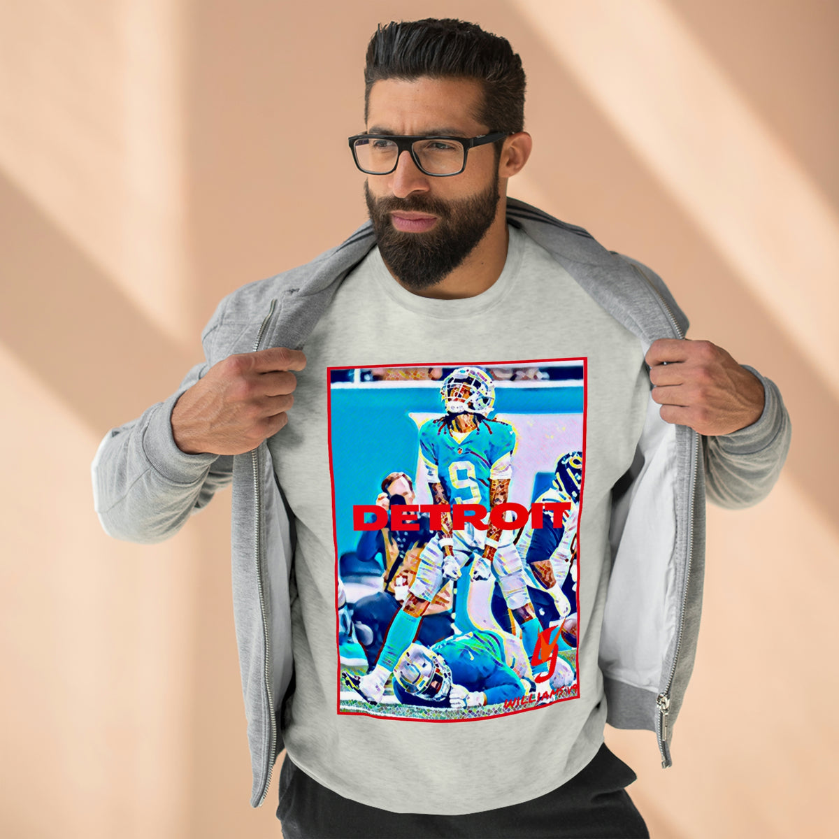 Jameson Williams V9 - Unisex Premium Sweatshirt