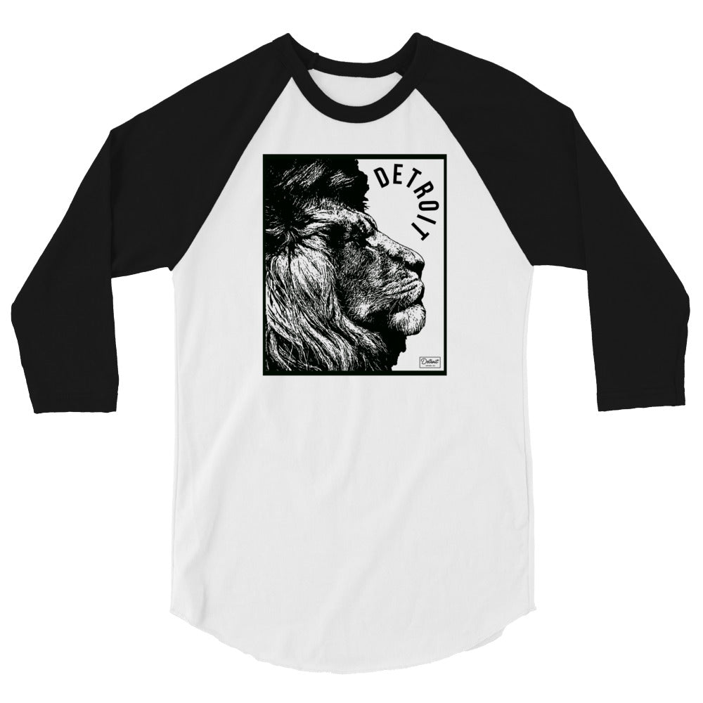 Unisex Detroit Lion - 3/4 Sleeve T-Shirt